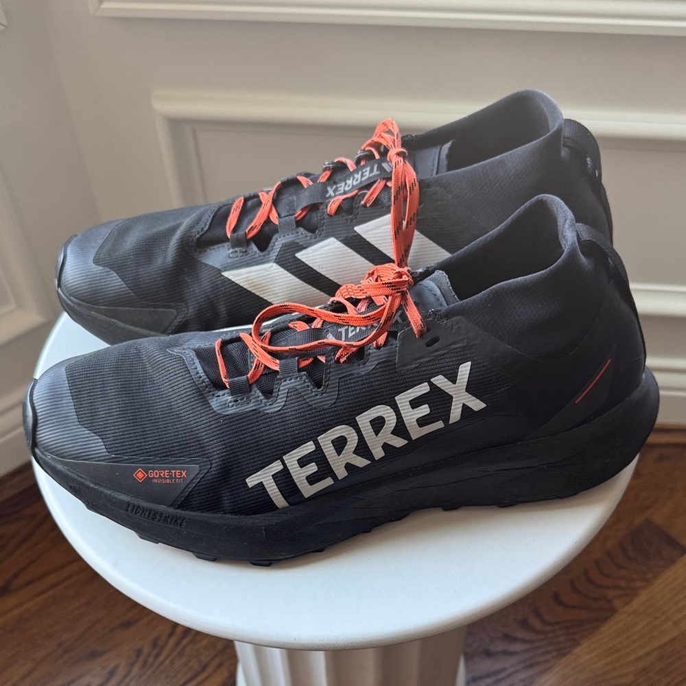 Adidas Terrex Black and Orange Athletic Shoes